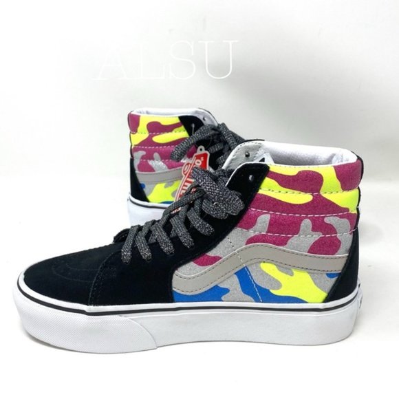 💖MEGA SALE💖VANS SK8-HI Platform After Dark Camo Suede Women's Size VN0A3TKNTUR - Picture 6 of 10